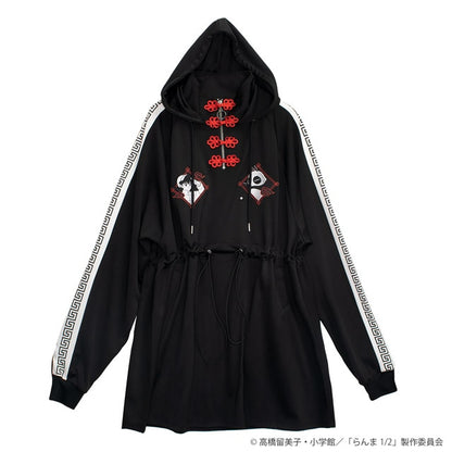 Ranma 1/2 x Listen Flavor - Chinese Jersey Dress Black