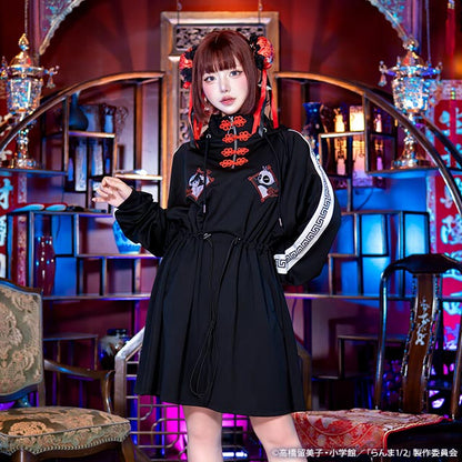 Ranma 1/2 x Listen Flavor - Chinese Jersey Dress Black