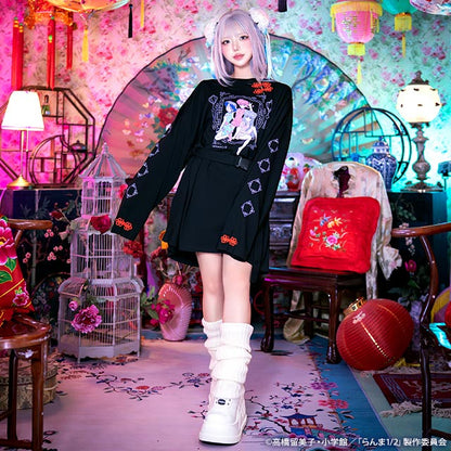 Ranma 1/2 x Listen Flavor - Heroines Beltron T-shirt Black