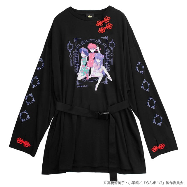 Ranma 1/2 x Listen Flavor - Heroines Beltron T-shirt Black