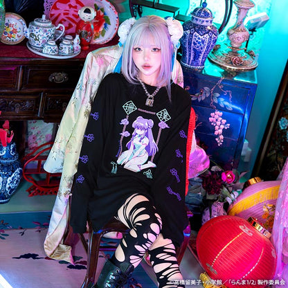 Ranma 1/2 x Listen Flavor - Shampoo Long T-shirt Black