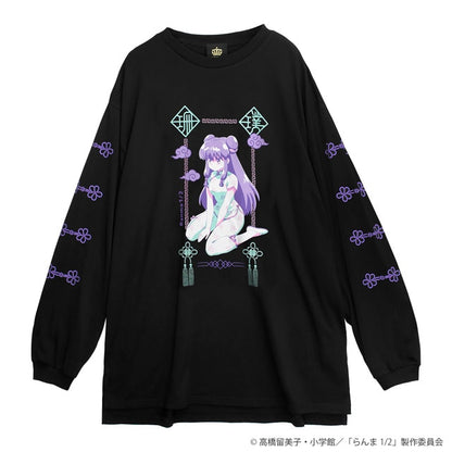 Ranma 1/2 x Listen Flavor - Shampoo Long T-shirt Black