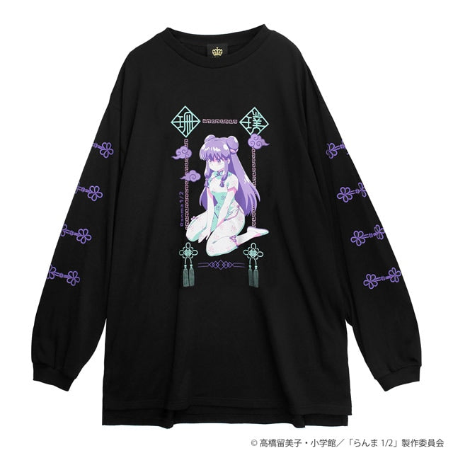 Ranma 1/2 x Listen Flavor - Shampoo Long T-shirt Black