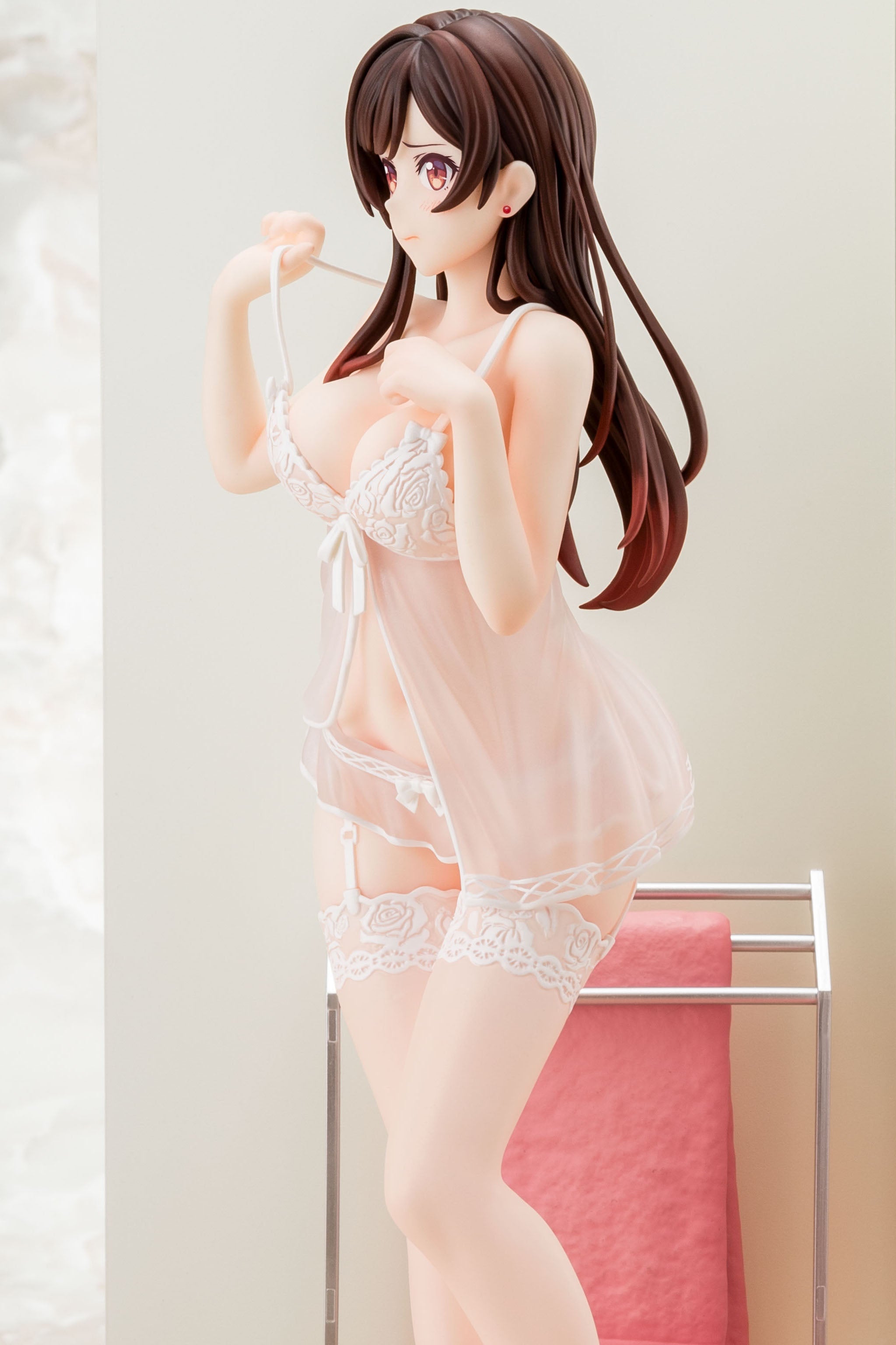 Rent a Girlfriend Completed Figure - Mizuhara Chizuru See-through Lingerie Figure Angel White Ver. 1/6