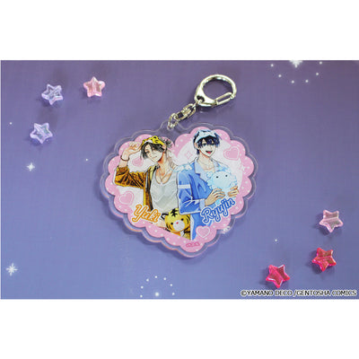Shuki Shuki Max Heart -Deco Yamano Original Illustration Acrylic Key Chain Ryuujin & Torayuki Pajamas Ver. [Pre-Order Apr 2026]