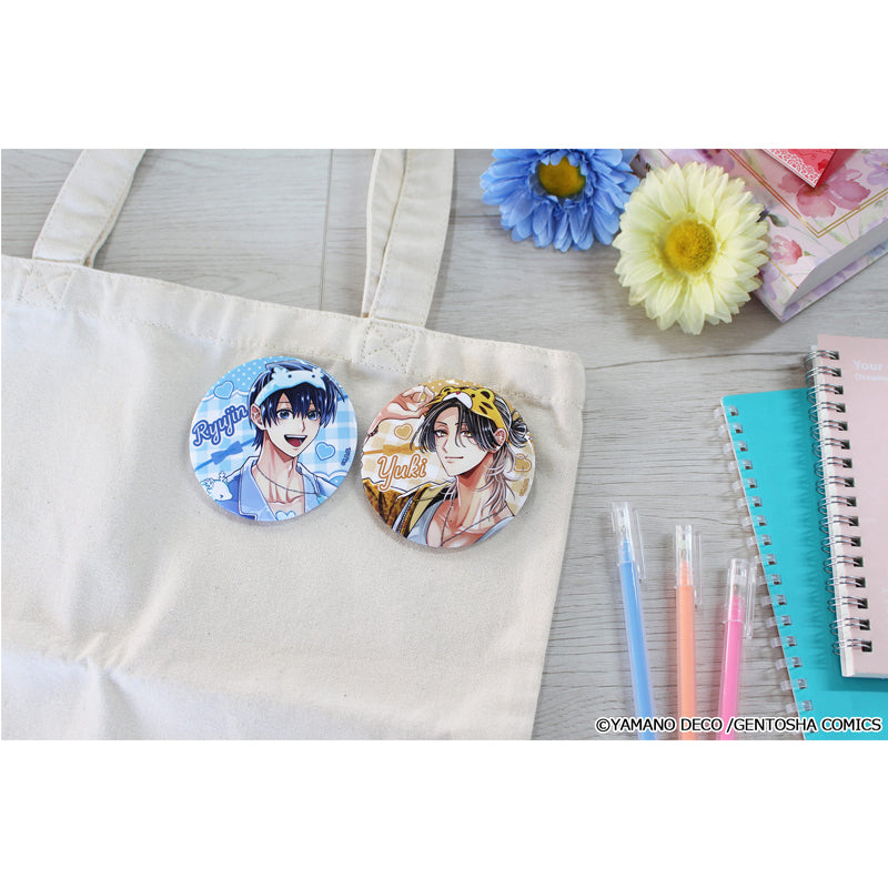 Shuki Shuki Max Heart - Deco Yamano Original Illustration Big Can Badge Set A Pajamas Ver. Complete Set of 2 Types [Pre-Order Apr 2026]