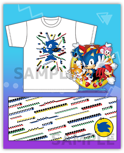 SONIC ORIGINS PLUS DX PACK EBTEN LIMITED PS4 - T-SHIRT - ACRYLIC STAND - TOWEL - COVER - ARTBOOK