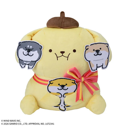 Sanrio Characters - Pompompurin x Shibaban Large Plush Toy [Pre-Order Sep 2026]
