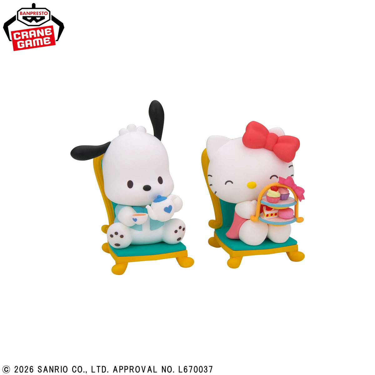 Sanrio Characters Nakayoshi Memories Tea Party - Pochacco & Hello Kitty Duo Set [Pre-Order Oct 2026]