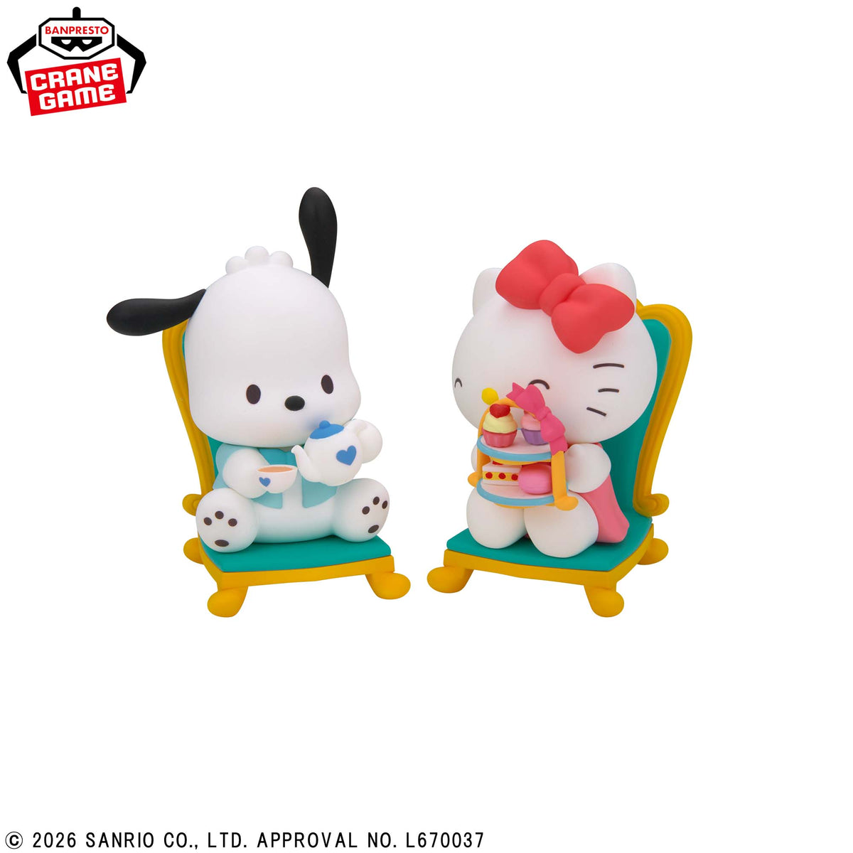 Sanrio Characters Nakayoshi Memories Tea Party - Pochacco & Hello Kitty Duo Set [Pre-Order Oct 2026]