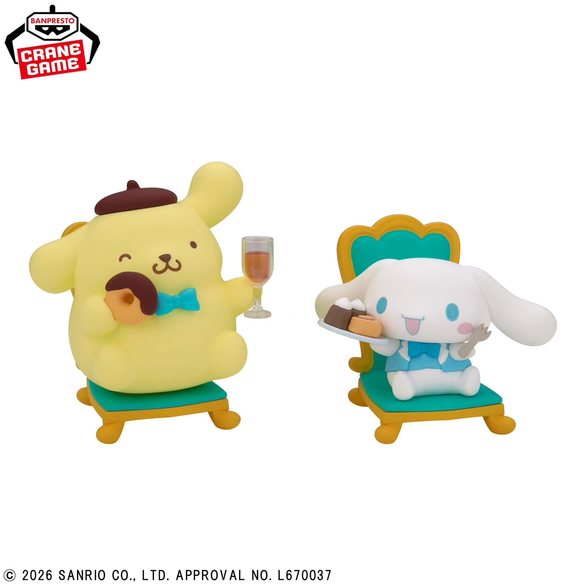 Sanrio Characters Nakayoshi Memories Tea Party - Pompompurin & Cinnamoroll Duo Set [Pre-Order Oct 2026]