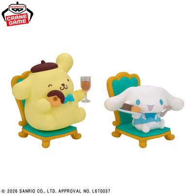 Sanrio Characters Nakayoshi Memories Tea Party - Pompompurin & Cinnamoroll Duo Set [Pre-Order Oct 2026]