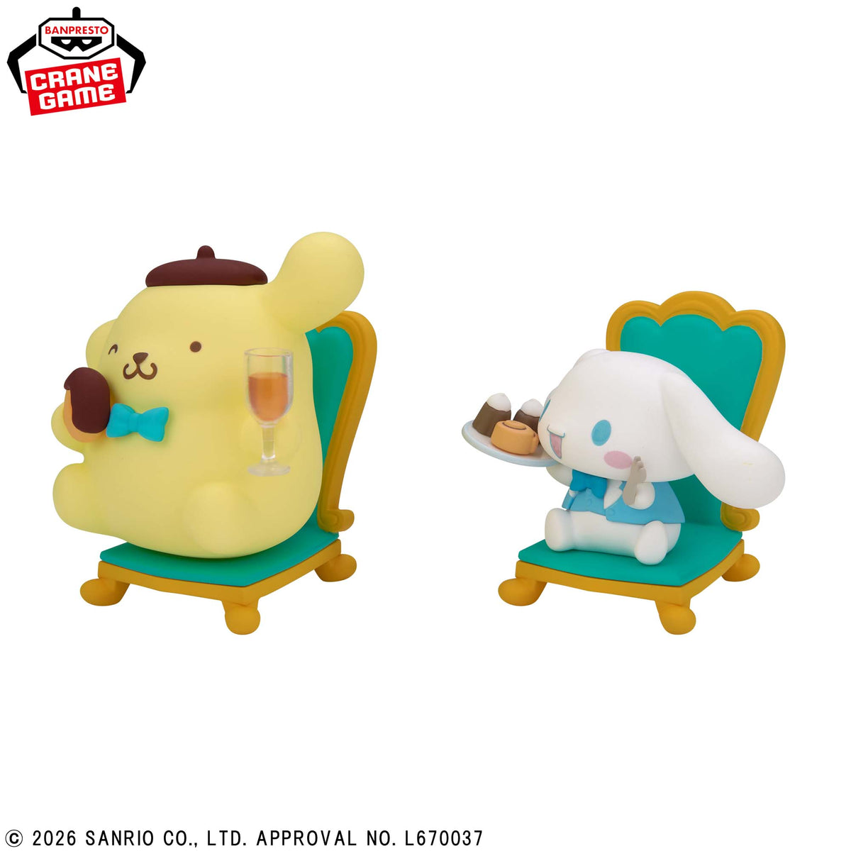 Sanrio Characters Nakayoshi Memories Tea Party - Pompompurin & Cinnamoroll Duo Set [Pre-Order Oct 2026]