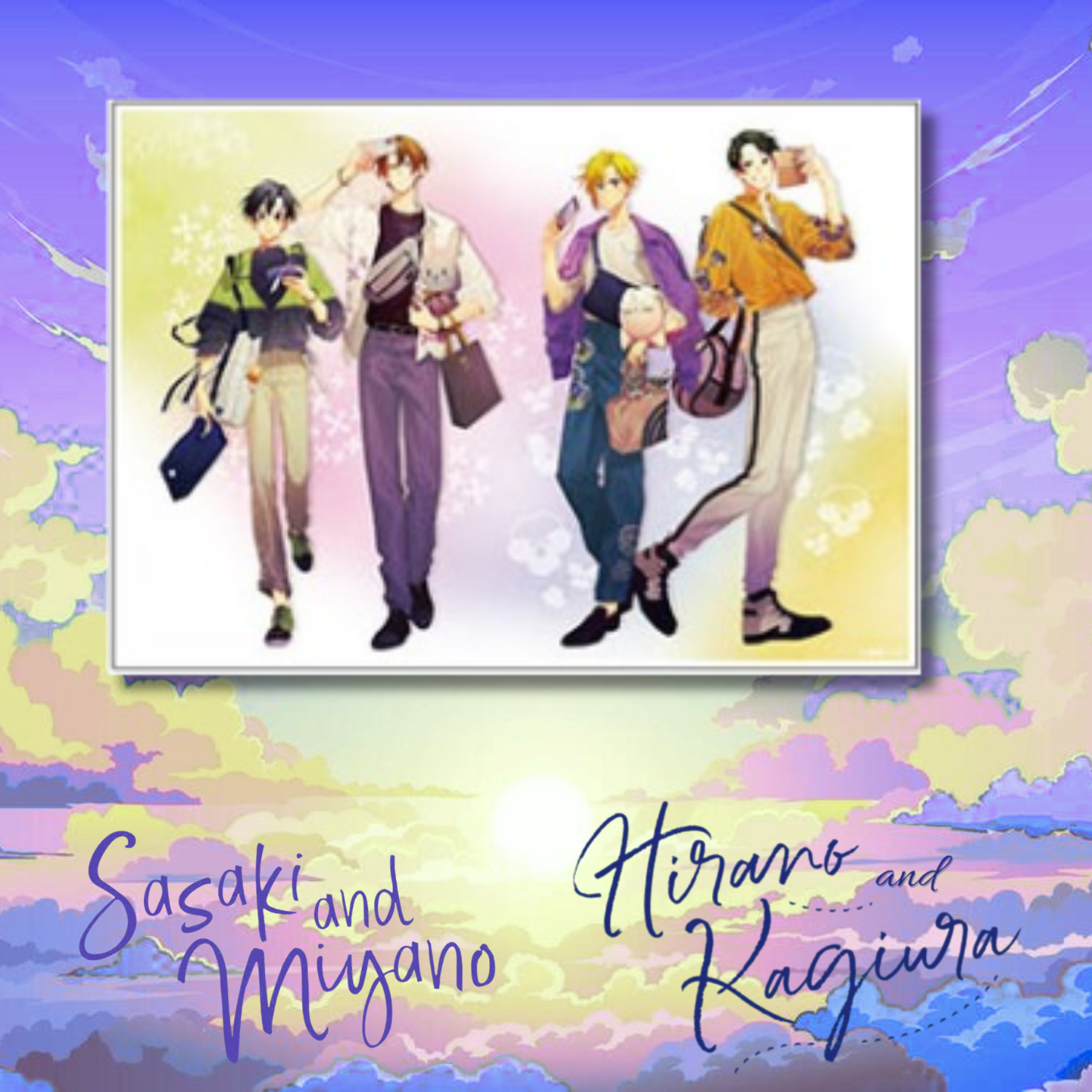 Sasaki and Miyano x Hirano and Kagiura - Collaboration Cafe Acrylic Panel