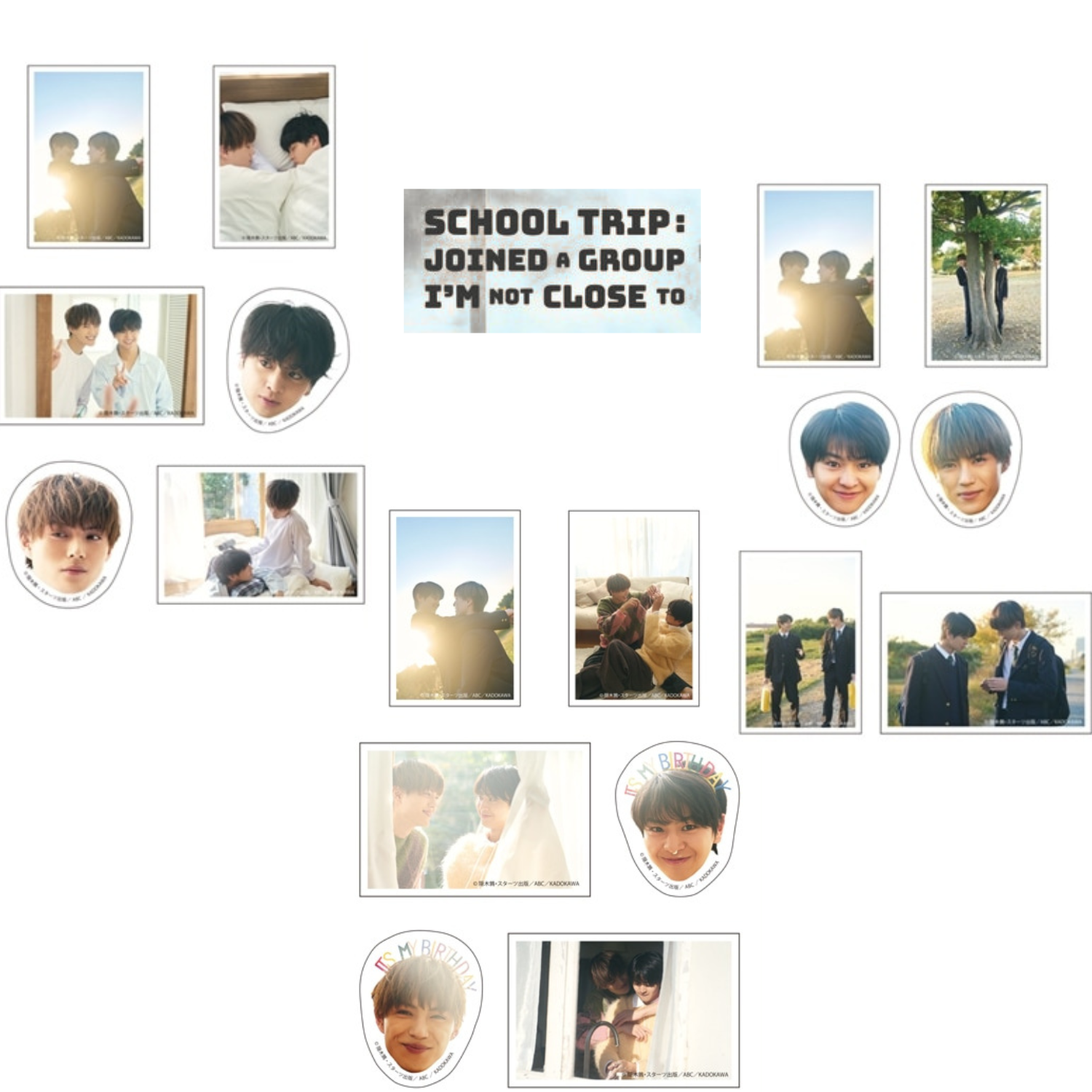 School Trip: Joined a Group I'm Not Close To - Sets of 6 Stickers (3 Types) [Pre-Order Late Jul 2026] (Copy)