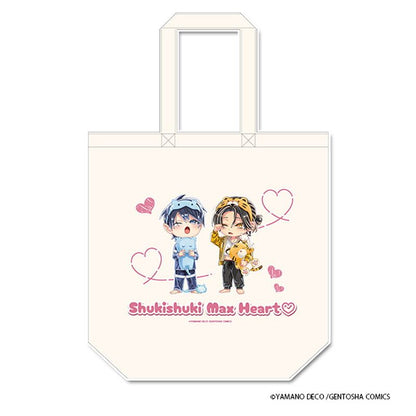 Shuki Shuki Max Heart - Deco Yamano Original Illustration Chibi Chara Canvas Tote Bag Pajamas Ver. [Pre-Order Apr 2026]