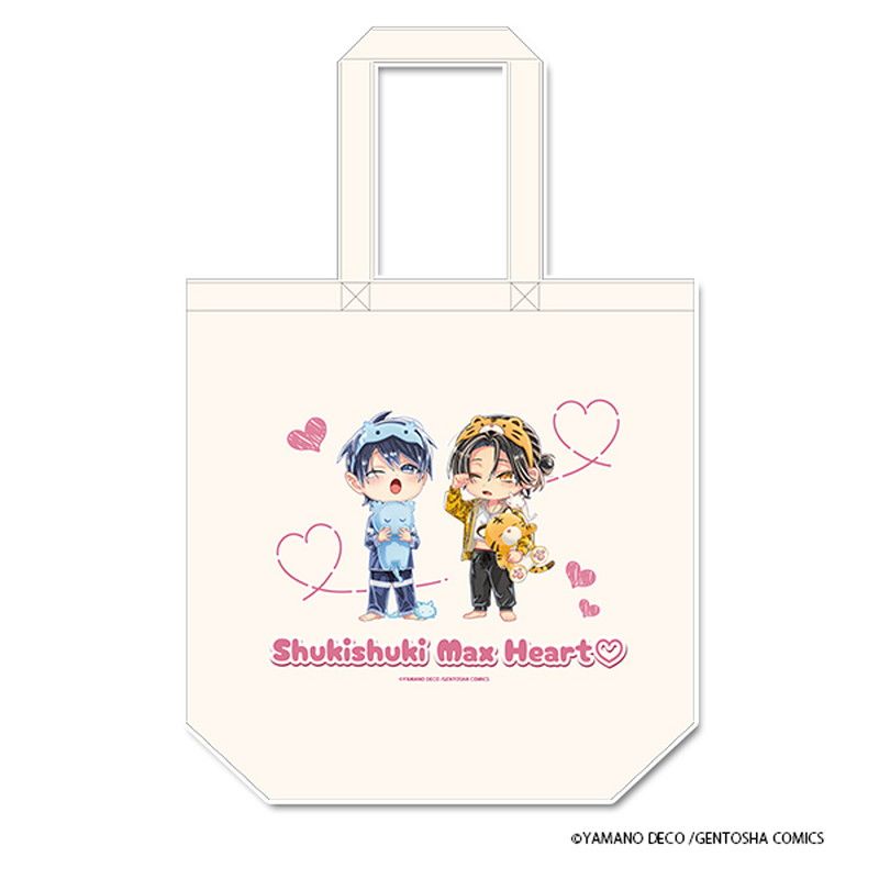 Shuki Shuki Max Heart - Deco Yamano Original Illustration Chibi Chara Canvas Tote Bag Pajamas Ver. [Pre-Order Apr 2026]