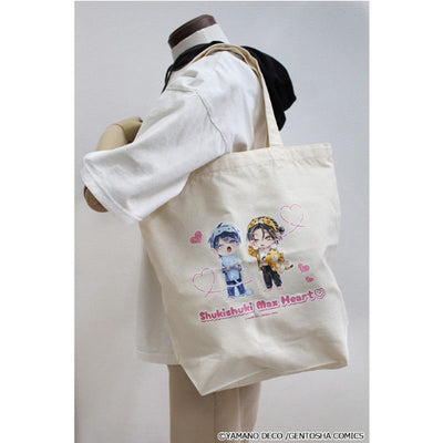 Shuki Shuki Max Heart - Deco Yamano Original Illustration Chibi Chara Canvas Tote Bag Pajamas Ver. [Pre-Order Apr 2026]