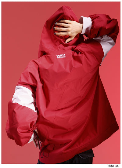 Sonic the Hedgehog x Favorite Collaboration - Knuckles Heroic Powerful Echidna Volume-Sleeve Drawstring Hoodie Jacket [Pre-Order Feb 2027]