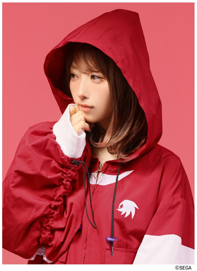 Sonic the Hedgehog x Favorite Collaboration - Knuckles Heroic Powerful Echidna Volume-Sleeve Drawstring Hoodie Jacket [Pre-Order Feb 2027]