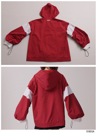 Sonic the Hedgehog x Favorite Collaboration - Knuckles Heroic Powerful Echidna Volume-Sleeve Drawstring Hoodie Jacket [Pre-Order Feb 2027]