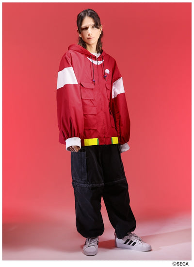 Sonic the Hedgehog x Favorite Collaboration - Knuckles Heroic Powerful Echidna Volume-Sleeve Drawstring Hoodie Jacket [Pre-Order Feb 2027]