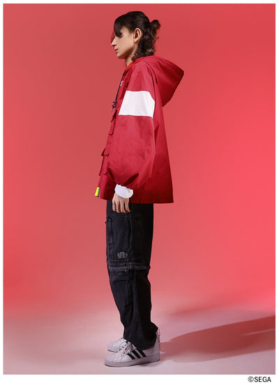 Sonic the Hedgehog x Favorite Collaboration - Knuckles Heroic Powerful Echidna Volume-Sleeve Drawstring Hoodie Jacket [Pre-Order Feb 2027]