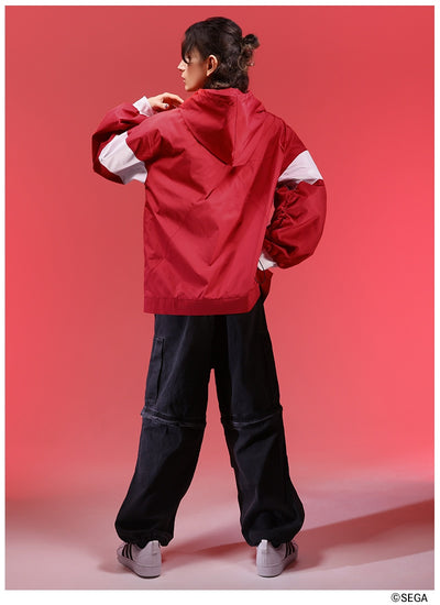 Sonic the Hedgehog x Favorite Collaboration - Knuckles Heroic Powerful Echidna Volume-Sleeve Drawstring Hoodie Jacket [Pre-Order Feb 2027]