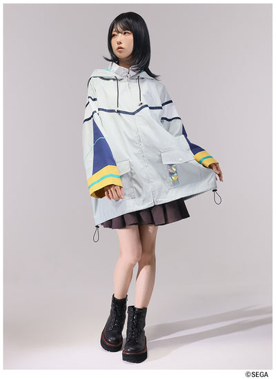 Sonic the Hedgehog x Favorite Collaboration - Silver The Hedgehog Drawstring Hooded Blouson With Fur [Pre-Order Feb 2027]