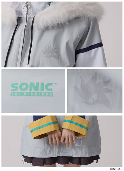 Sonic the Hedgehog x Favorite Collaboration - Silver The Hedgehog Drawstring Hooded Blouson With Fur [Pre-Order Feb 2027]