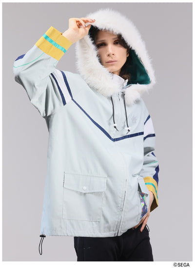 Sonic the Hedgehog x Favorite Collaboration - Silver The Hedgehog Drawstring Hooded Blouson With Fur [Pre-Order Feb 2027]