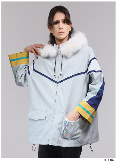Sonic the Hedgehog x Favorite Collaboration - Silver The Hedgehog Drawstring Hooded Blouson With Fur [Pre-Order Feb 2027]