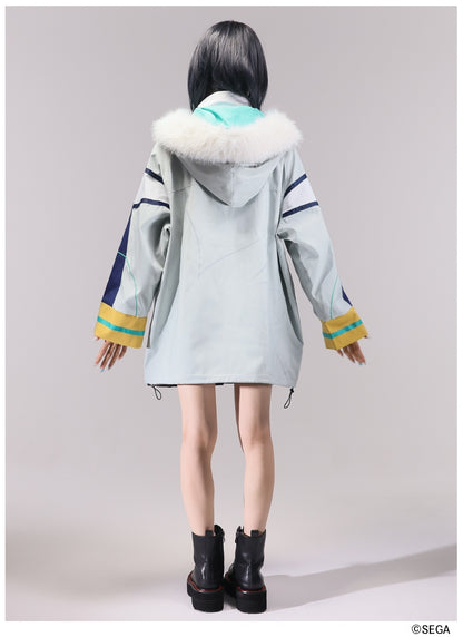 Sonic the Hedgehog x Favorite Collaboration - Silver The Hedgehog Drawstring Hooded Blouson With Fur [Pre-Order Feb 2027]