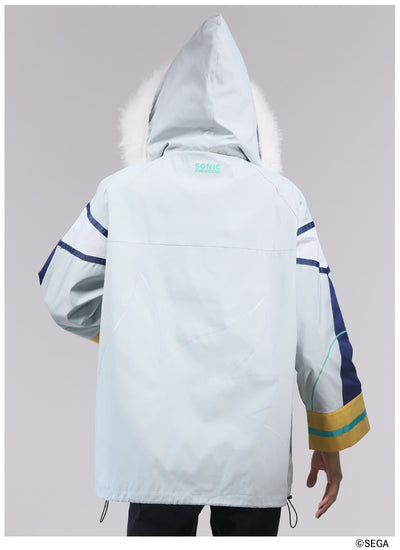 Sonic the Hedgehog x Favorite Collaboration - Silver The Hedgehog Drawstring Hooded Blouson With Fur [Pre-Order Feb 2027]