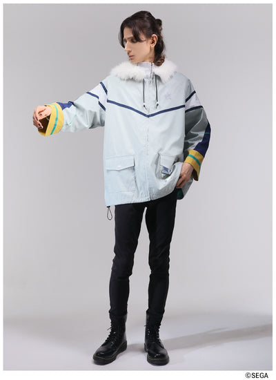 Sonic the Hedgehog x Favorite Collaboration - Silver The Hedgehog Drawstring Hooded Blouson With Fur [Pre-Order Feb 2027]