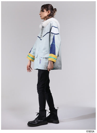 Sonic the Hedgehog x Favorite Collaboration - Silver The Hedgehog Drawstring Hooded Blouson With Fur [Pre-Order Feb 2027]