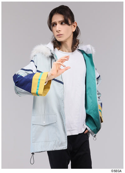 Sonic the Hedgehog x Favorite Collaboration - Silver The Hedgehog Drawstring Hooded Blouson With Fur [Pre-Order Feb 2027]