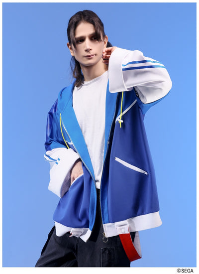 Sonic the Hedgehog x Favorite Collaboration - Sonic The Hedgehog 2-Way Sleeve Cardboard Knit Hoodie [Pre-Order Feb 2027]