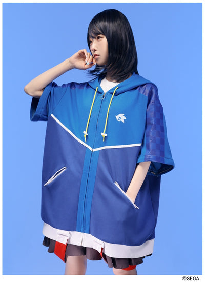Sonic the Hedgehog x Favorite Collaboration - Sonic The Hedgehog 2-Way Sleeve Cardboard Knit Hoodie [Pre-Order Feb 2027]