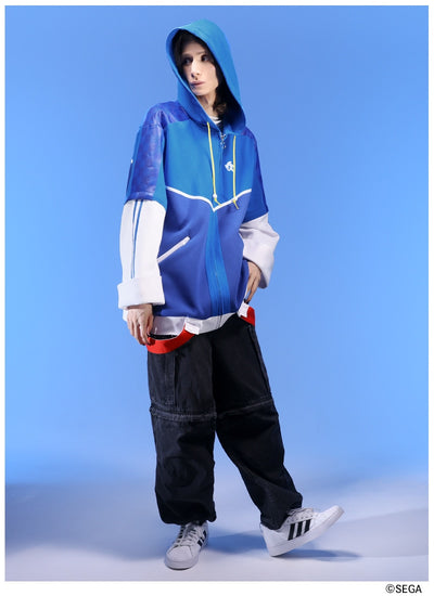 Sonic the Hedgehog x Favorite Collaboration - Sonic The Hedgehog 2-Way Sleeve Cardboard Knit Hoodie [Pre-Order Feb 2027]