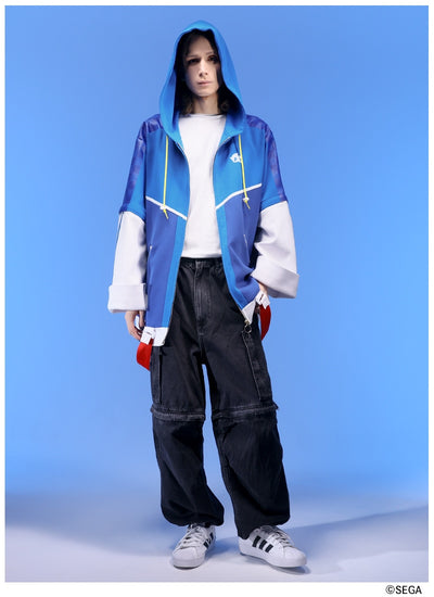 Sonic the Hedgehog x Favorite Collaboration - Sonic The Hedgehog 2-Way Sleeve Cardboard Knit Hoodie [Pre-Order Feb 2027]
