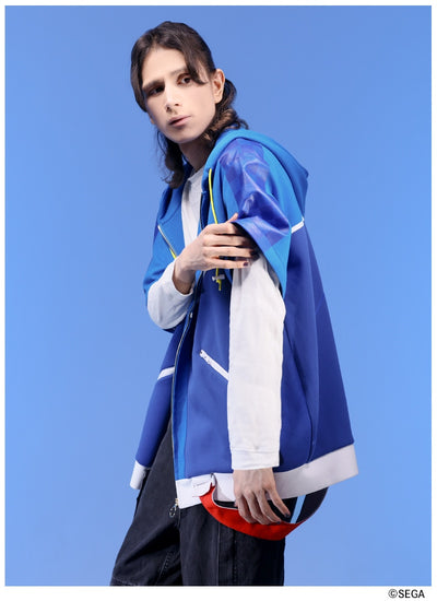 Sonic the Hedgehog x Favorite Collaboration - Sonic The Hedgehog 2-Way Sleeve Cardboard Knit Hoodie [Pre-Order Feb 2027]