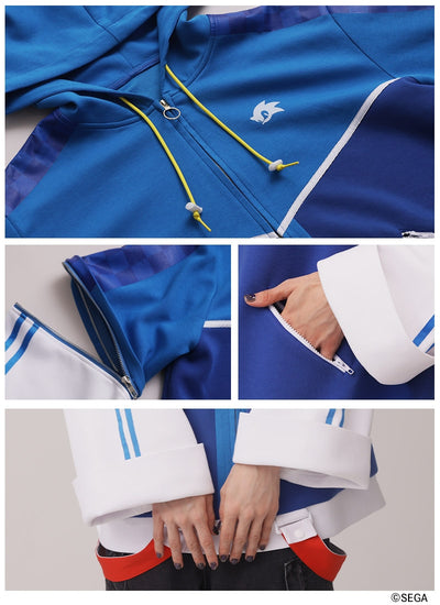 Sonic the Hedgehog x Favorite Collaboration - Sonic The Hedgehog 2-Way Sleeve Cardboard Knit Hoodie [Pre-Order Feb 2027]