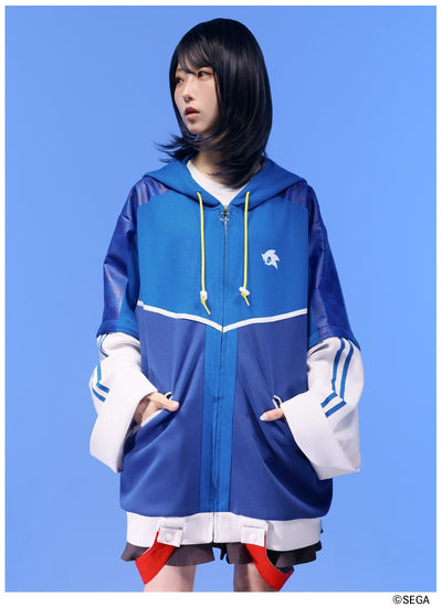 Sonic the Hedgehog x Favorite Collaboration - Sonic The Hedgehog 2-Way Sleeve Cardboard Knit Hoodie [Pre-Order Feb 2027]