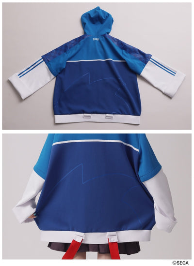 Sonic the Hedgehog x Favorite Collaboration - Sonic The Hedgehog 2-Way Sleeve Cardboard Knit Hoodie [Pre-Order Feb 2027]