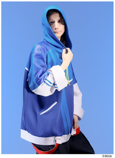 Sonic the Hedgehog x Favorite Collaboration - Sonic The Hedgehog 2-Way Sleeve Cardboard Knit Hoodie [Pre-Order Feb 2027]