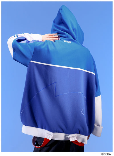 Sonic the Hedgehog x Favorite Collaboration - Sonic The Hedgehog 2-Way Sleeve Cardboard Knit Hoodie [Pre-Order Feb 2027]