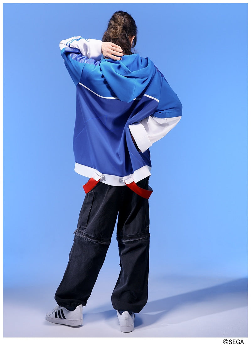 Sonic the Hedgehog x Favorite Collaboration - Sonic The Hedgehog 2-Way Sleeve Cardboard Knit Hoodie [Pre-Order Feb 2027]