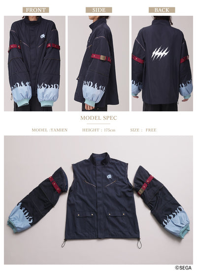 Sonic the Hedgehog x Favorite Collaboration - Werehog Midnight 2 Way Sleeve Monster Vest Jacket [Pre-Order Feb 2027]