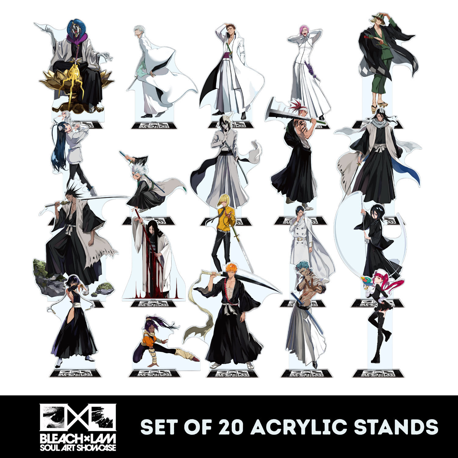 [Special Bundle] Bleach x LAM Soul Art Showcase Acrylic Stand - Complete Set of 20 Types [Pre-Order Oct 2026]